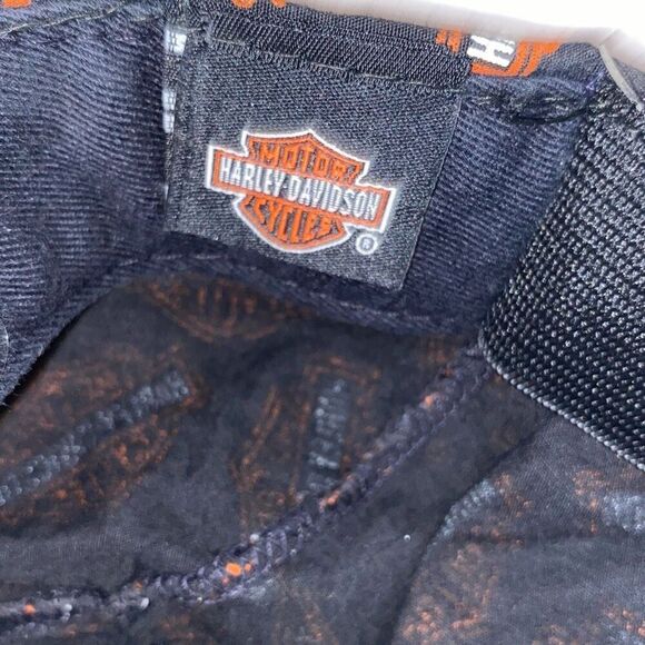 Harley-Davidson Men's Multicolor Tie Back Logo Skull Durag Cap Hat Adjustable - Picture 6 of 6